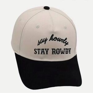 ZENANA | Say Howdy "Stay Rowdy" Two-Tone Baseball Cap OSFA